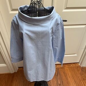 Talbots Light Blue Boat Neck Tunic Top